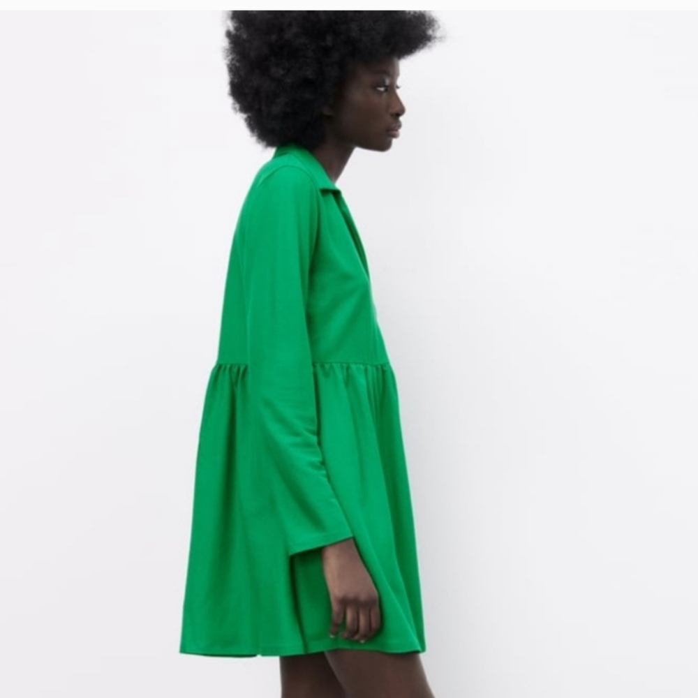 Zara Voluminous Green Dress - Picture 3 of 6